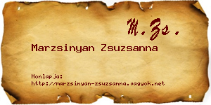 Marzsinyan Zsuzsanna névjegykártya